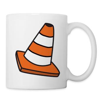 Pylon Traffic Cone Construction Workers Police for Children - Mug - white - Right