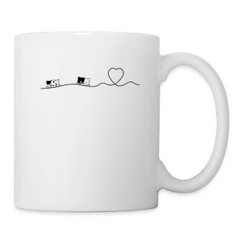 Cat Heartbeat Cat Lover Cat Owner - Cute Cat Heart - Tasse - Weiß - Rechts