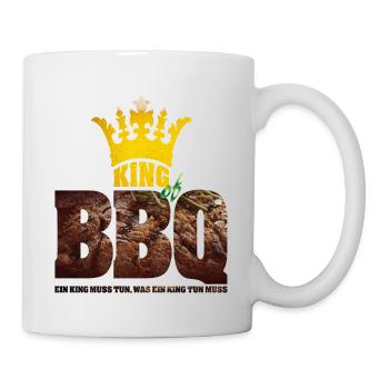 King of BBQ Ein King muss tun was in King tun muss - Tasse - Weiß - Rechts