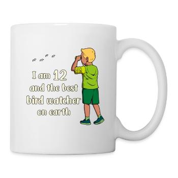 Ich bin 12 - Jungen Vogelbeobachtung - Tasse - Weiß - Rechts