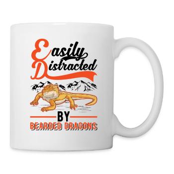 Facilement distrait par Bearded Dragons Bartagame - Mug blanc - blanc - Droite