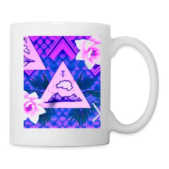 Synthwave Sun Hawaii Vaporwave Aesthetic - Mug - white - Right