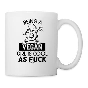Vegan Spruch Fuck Avocado - Tasse - Weiß - Rechts