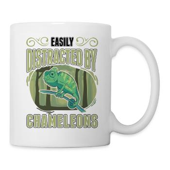 Easily distracted by Chameleons Chameleon - Mug - white - Right