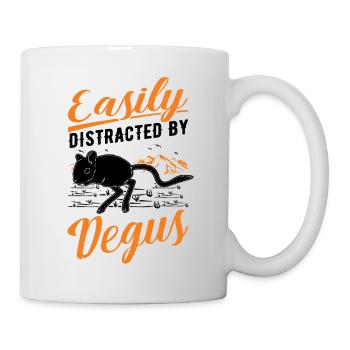 Easily distracted by Degus - Tasse - Weiß - Rechts