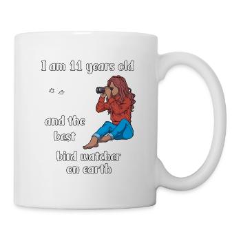 I'm 11 - Girl Bird Watching - Mug - white - Right