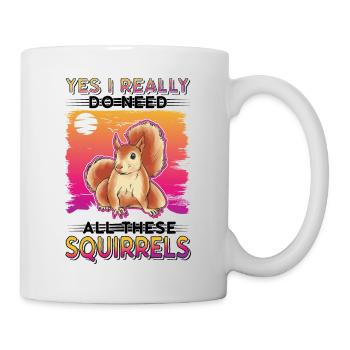 Écureuil Cadeau Écureuil Gris - Mug blanc - blanc - Droite