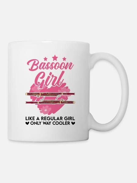 Fagott Mädchen Fagottist Fagottspieler - Tasse - Weiß