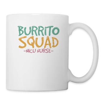 Funny NICU Nurse ICU Neonatal Nursing Burrito Squa - Mug - white - Right