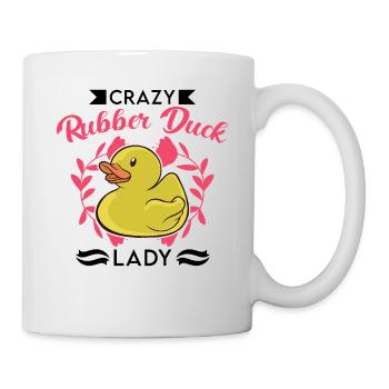 Crazy Rubber Duck Lady Gummiente - Mug - white - Right
