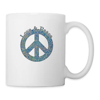 Love Peace with USA usa flag flag USA - Mug - white - Right