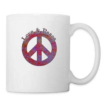 Love Peace 60s 70s Hippie Costume Love Peace - Mug blanc - blanc - Droite