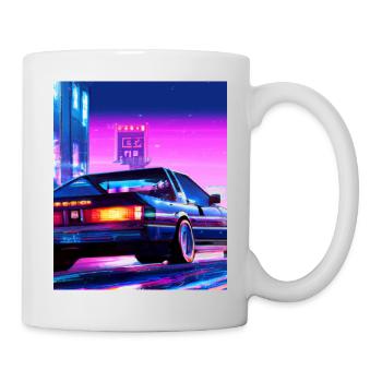 Vaporwave Esthétique Synthwave City - Mug blanc - blanc - Droite
