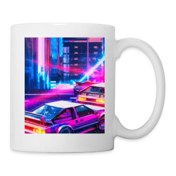 Vaporwave Esthétique Synthwave City - Mug blanc - blanc - Droite