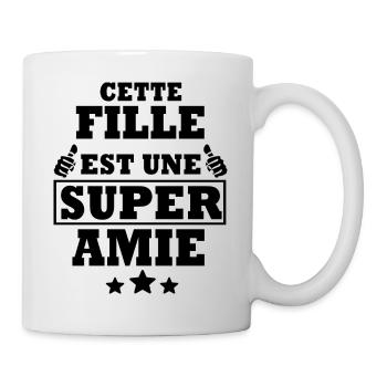 super amie / cadeau humour copine - Mug blanc - blanc - Droite
