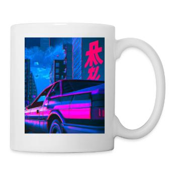 Vaporwave Esthétique Synthwave Car - Mug blanc - blanc - Droite