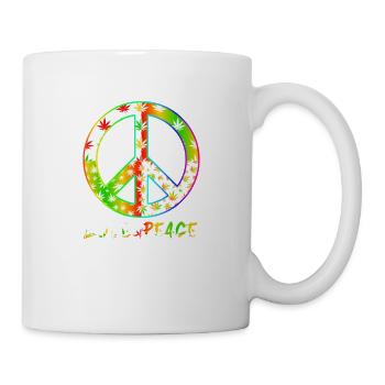 Love Peace 60s 70s Hippie Costume Love Peace - Mug - white - Right