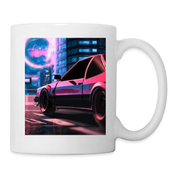 Vaporwave Esthétique Synthwave Car - Mug blanc - blanc - Droite