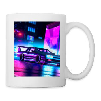 Vaporwave Esthétique Synthwave Car - Mug blanc - blanc - Droite