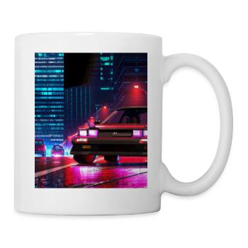 Vaporwave Esthétique Synthwave Car - Mug blanc - blanc - Droite