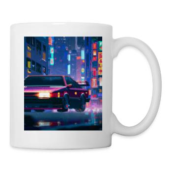 Vaporwave Esthétique Synthwave Car - Mug blanc - blanc - Droite