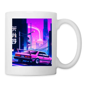 Vaporwave Esthétique Synthwave Car - Mug blanc - blanc - Droite