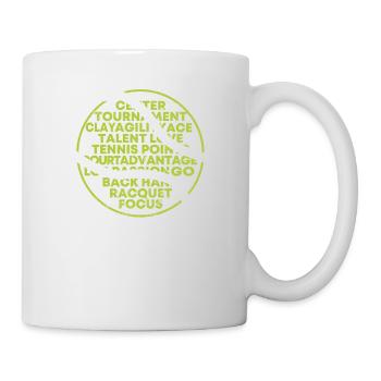 Tennis Ball Word Cloud Cool Player Coach Fans - Mug - white - Right