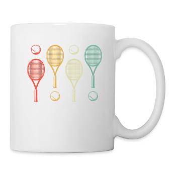 Tennis Racket Balls Cool Funny Sport Player - Mug - white - Right