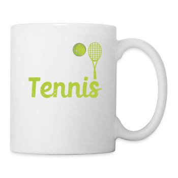 Manger du tennis endormi Répéter des sports amusants - Mug blanc - blanc - Droite