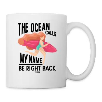 Ozean Surfen Mädchen Frau SUP - Tasse - Weiß - Rechts
