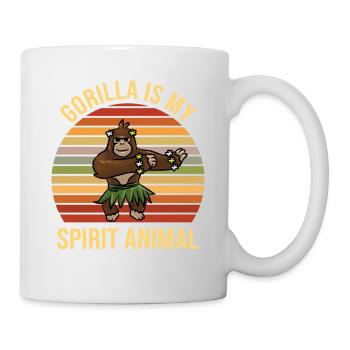Spirit Animal Gorilla tanzen Musik - Tasse - Weiß - Rechts
