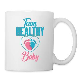 Team Healthy Baby Gender Reveal - Tasse - Weiß - Rechts