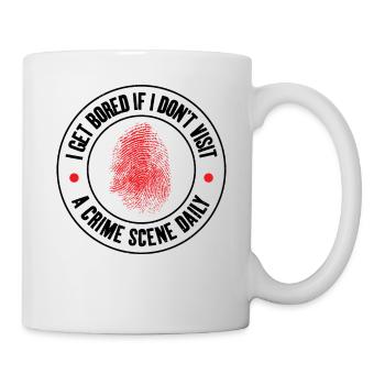 I'm bored, forensic scientist, - Mug - white - Right