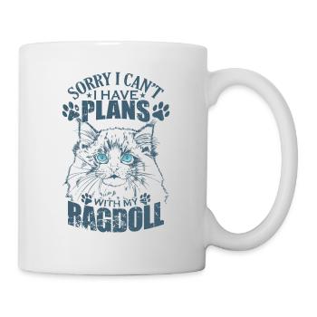 Désolé, je ne peux pas avoir de plans avec mon Ragdoll - Mug blanc - blanc - Droite