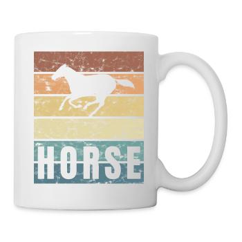 Reitsport Reiten Dressur Pferderasse Crunge Stall - Tasse - Weiß - Rechts