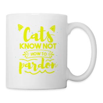 Cat Know Not How To Pardon T-Shirt - Mug - white - Right