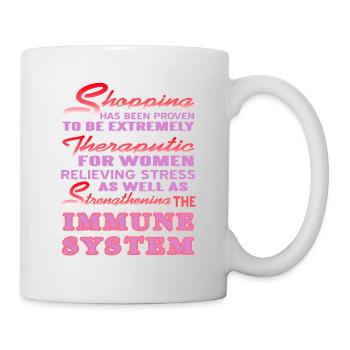 Shopping Strengthen The Immune System Retro Funny - Mug - white - Right