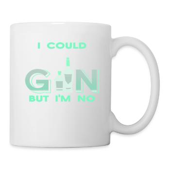 I Could Give Up Gin But I'm No Quitter Retro Funny - Mug - white - Right
