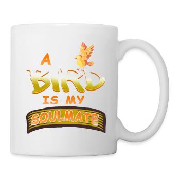 A Bird Is My Soulmate Cute Retro Designs - Tasse - Weiß - Rechts