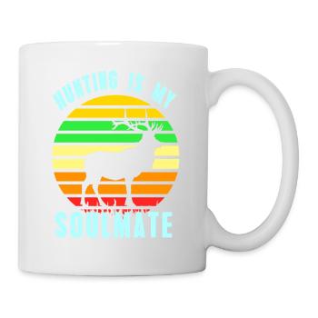 Hunting Is My Soulmate Retro Hunter Designs - Tasse - Weiß - Rechts