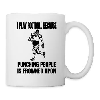 Footballfan American Football Footballtrainer - Tasse - Weiß - Rechts