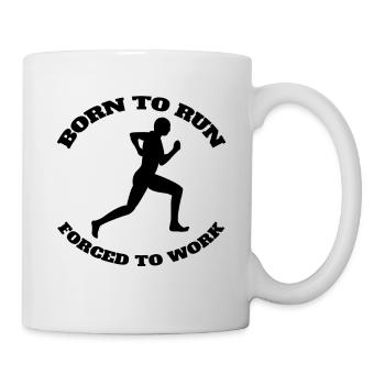 jogging running jogger fit running cardio training - Mug - white - Right