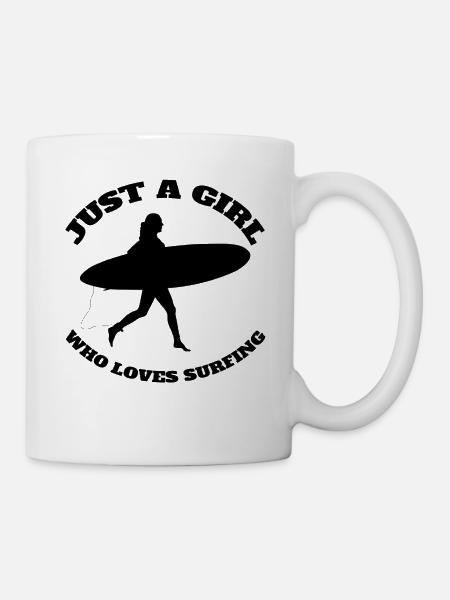 Surfer Surfer Planche de surf Moniteur de surf - Mug blanc - blanc