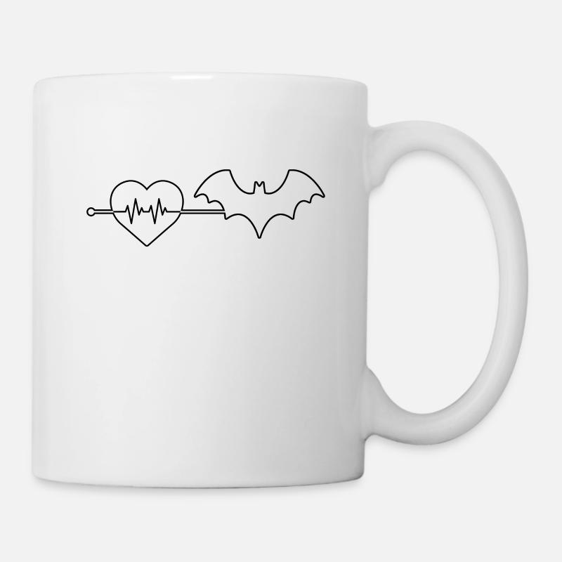Battement de cœur de chauve-souris - Mug blanc - blanc