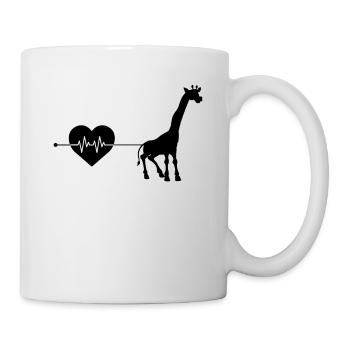Giraffe Herzschlag - Tasse - Weiß - Rechts