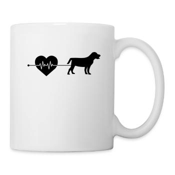 Battements de cœur de chien - Mug blanc - blanc - Droite