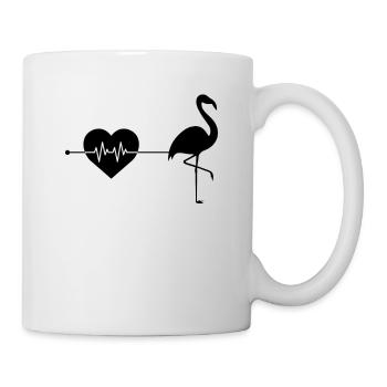 Flamingo heartbeat - Mug - white - Right