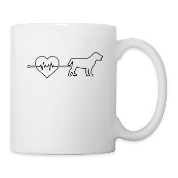 Battements de cœur de chien - Mug blanc - blanc - Droite