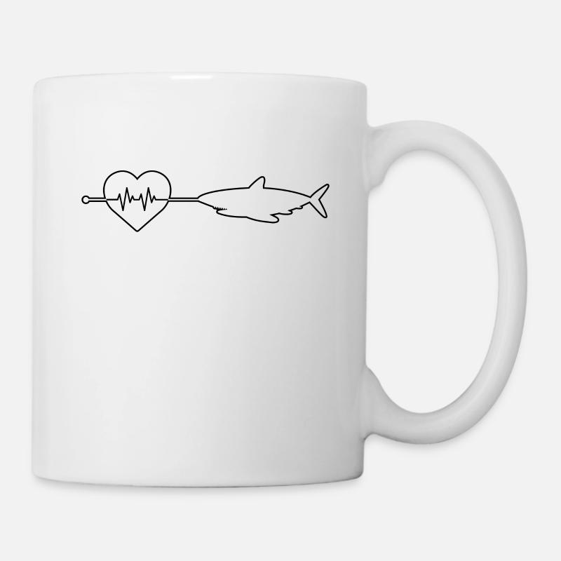 Shark heartbeat - Mug - white