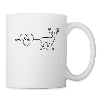 Battement de cœur de cerf - Mug blanc - blanc - Droite